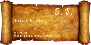 Belea Vivien névjegykártya
